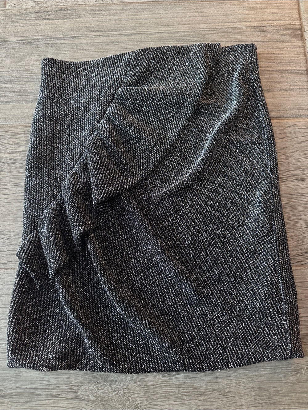 IRO Metallic Ruffled Ribbed Knit Mini Skirt. - Picture 4 of 10